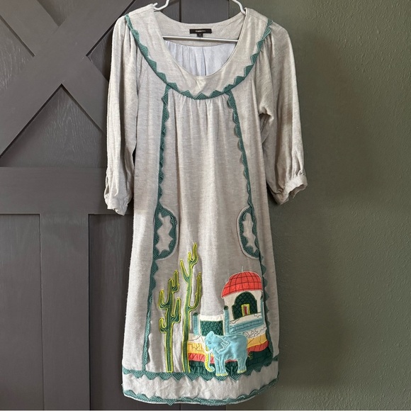 Double Zero Embroidered Mini Dress - Picture 1 of 8